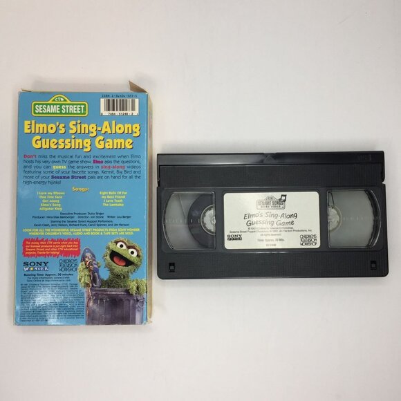 Vtg Set 4 VHS Tapes Sesame Street Favorite Songs Guessing Game 25 Years Count - Picture 5 of 11